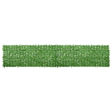 Paravento da Balcone con Foglie Verdi 500x100 cm