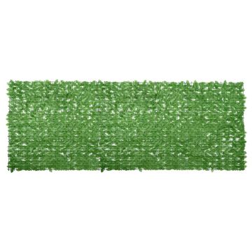 Paravento da Balcone con Foglie Verdi 400x150 cm