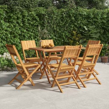 Sedie Pieghevoli 6pz 47x61x90cm Legno Massello Teak