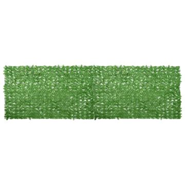 Paravento da Balcone con Foglie Verdi 500x150 cm