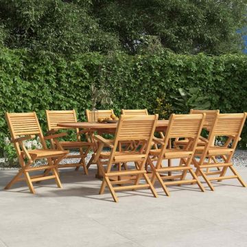 Sedie Pieghevoli 8pz 55x62x90cm Legno Massello Teak