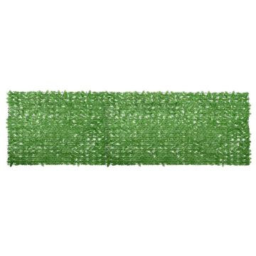 Paravento da Balcone con Foglie Verdi 600x150 cm