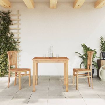 Set da Pranzo Teak per Balcone: Tavolo 85 cm e 2 Sedie