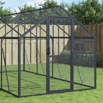 Voliera Antracite 1,79x6x1,85 m in Alluminio