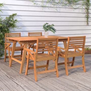 Sedie da Giardino 4 pz 58x58x87 cm Legno Massello di Acacia