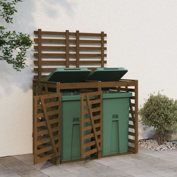 Copribidone Doppio ambra in Legno Massello di Pino