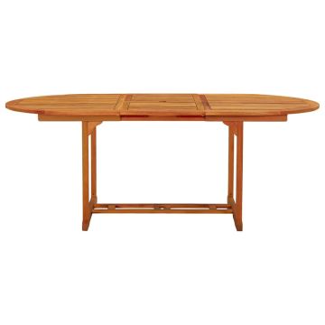 Tavolo da Giardino 200x100x75 cm in Legno Massello di Eucalipto