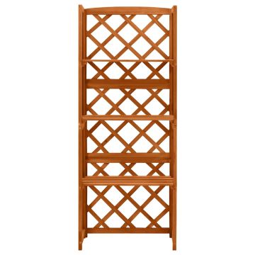 Traliccio con Ripiani 55x30x140 cm in Legno Massello di Abete