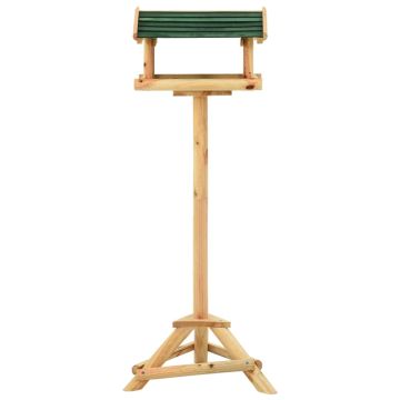 Mangiatoia Uccelli con Supporto 37x28x100 cm in Legno Abete