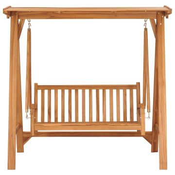 Dondolo da Giardino 174 cm in Legno Massello di Teak