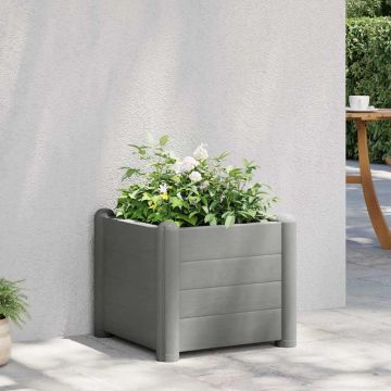 Letto Rialzato da Giardino in PP Grigio Pietra 43x43x35 cm