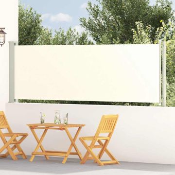 Tenda Laterale Retrattile per Patio 117x614 cm Crema