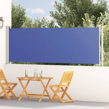 Tenda Laterale Retrattile per Patio 117x614 cm Blu