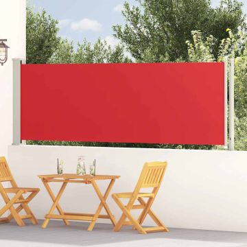 Tenda Laterale Retrattile per Patio 117x614 cm Rossa