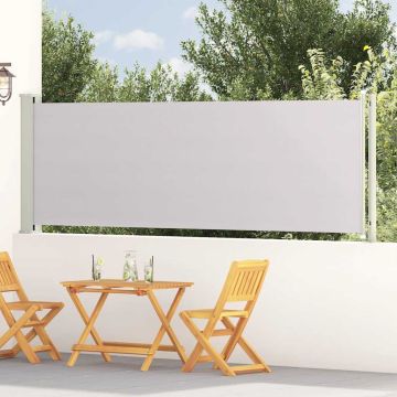 Tenda Laterale Retrattile per Patio 117x614 cm Grigia