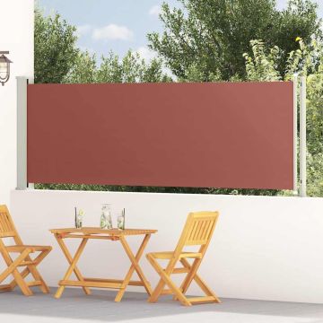 Tenda Laterale Retrattile per Patio 117x614 cm Marrone
