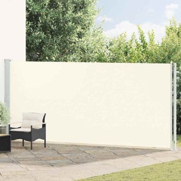 Tenda da Sole Laterale Retrattile per Patio 180x614 cm Crema
