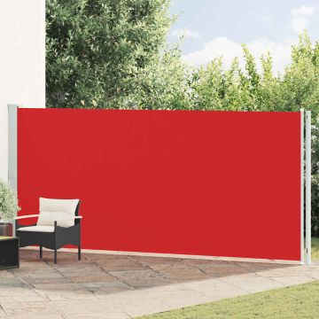Tenda da Sole Laterale Retrattile per Patio 180x600 cm Rossa