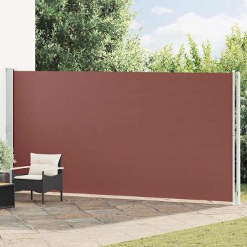 Tenda da Sole Laterale Retrattile per Patio 200x614 cm Marrone