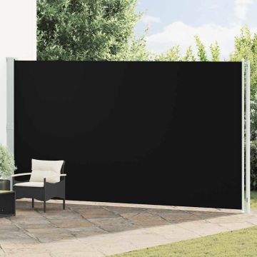 Tenda Laterale Retrattile per Patio 220x614 cm Nera