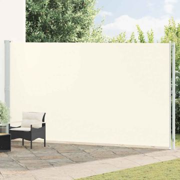 Tenda Laterale Retrattile per Patio 220x614 cm Crema