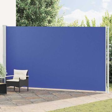 Tenda Laterale Retrattile per Patio 220x600 cm Blu