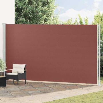 Tenda Laterale Retrattile per Patio 220x600 cm Marrone