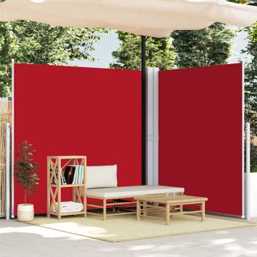 Tenda da Sole Laterale Retrattile Rossa 200x600 cm