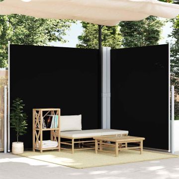 Tenda da Sole Laterale Retrattile Nera 220x600 cm