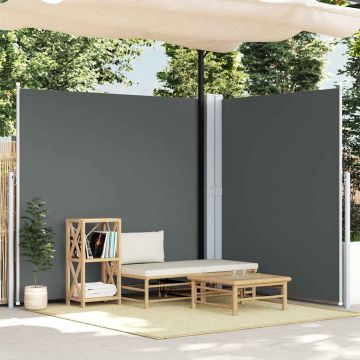 Tenda da Sole Laterale Retrattile Antracite 220x600 cm