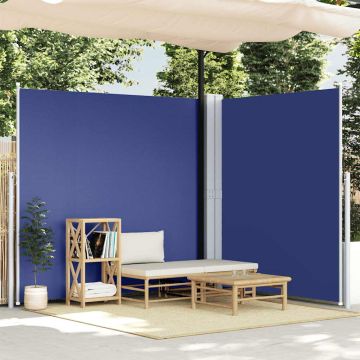 Tenda da Sole Laterale Retrattile Blu 220x600 cm