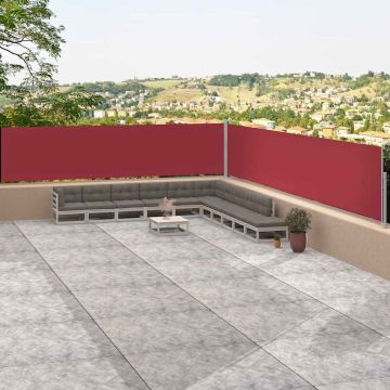 Tenda Laterale Retrattile Rossa 117x1200 cm