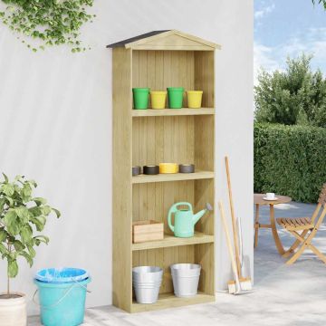 Capanno per Attrezzi da Giardino 87x33x222cm in Pino Impregnato