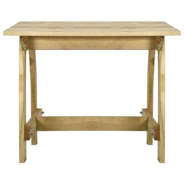 Tavolo da Giardino 110x74x75 cm in Legno di Pino Impregnato
