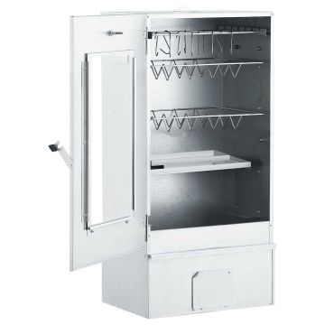 Forno Affumicatore BBQ con Tavolino in Acciaio Zincato