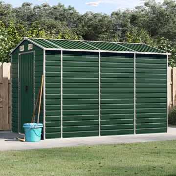 Casetta da giardino verde 191x300x198 cm in acciaio zincato
