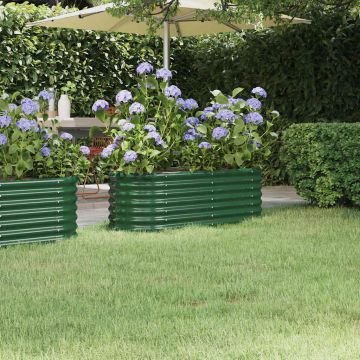 Letto Giardino Acciaio Zincato 114x40x36 cm Verde