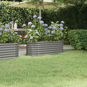 Letto Giardino Acciaio Zincato 114x40x36 cm Grigio