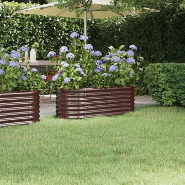 Letto Giardino Acciaio Zincato 114x40x36cm Marrone