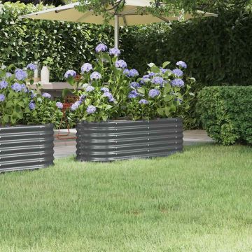 Letto da Giardino in Acciaio Zincato 114x40x36 cm Antracite