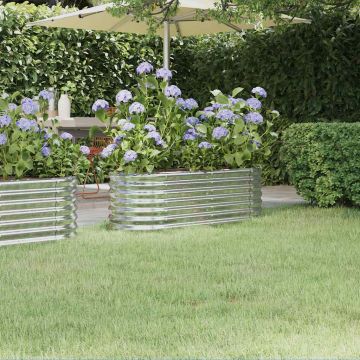 Letto Giardino Acciaio Zincato 114x40x36cm Argento
