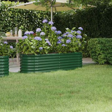 Letto Giardino Acciaio Zincato 152x40x36 cm Verde