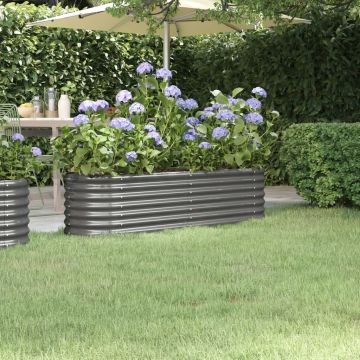 Letto Giardino Acciaio Zincato 152x40x36 cm Grigio