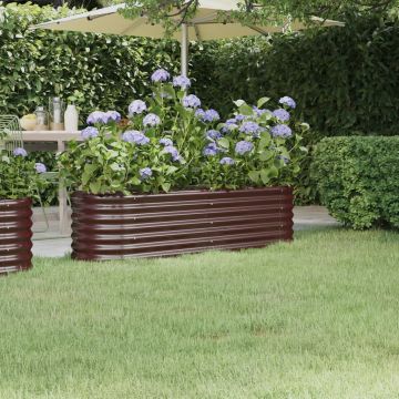 Letto Giardino Acciaio Zincato 152x40x36cm Marrone