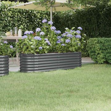 Letto da Giardino in Acciaio Zincato 152x40x36 cm Antracite
