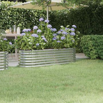 Letto Giardino Acciaio Zincato 152x40x36cm Argento
