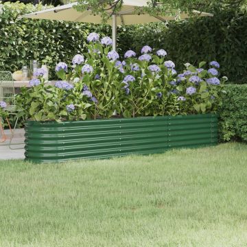 Letto Giardino Acciaio Zincato 224x40x36 cm Verde