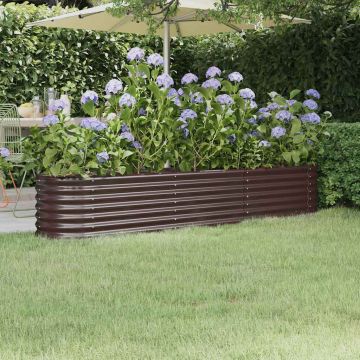 Letto Giardino Acciaio Zincato 224x40x36cm Marrone