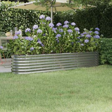 Letto Giardino Acciaio Zincato 224x40x36cm Argento
