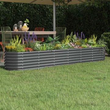 Letto da Giardino in Acciaio Zincato 260x40x36 cm Antracite